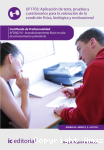 UF1703 - Aplicación de tests, pruebas y cuestionarios para la valoración de la condición física, biológica y motivación vignette