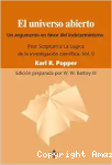Post scriptum a la lógica de la investigación científica. El universo abierto vignette