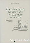 El comentario fonológico y fonético de textos vignette